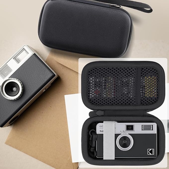 Camera Case for KODAK EKTAR H35/H35N/KODAK Snapic A1 Frame Film Camera,Carrying Case Holder for KODAK EKTAR H35/H35N Half Frame Film Camera and Accessories(Black Case)