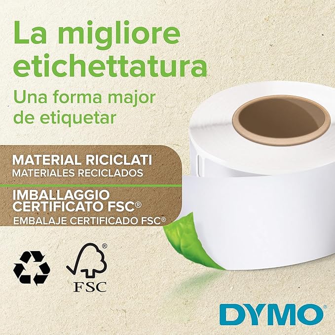 Dymo S0947420 LabelWriter 4XL High Capacity Large Shipping Labels, 102 x 59 mm, 2 Rolls of 575 - Black Print on White