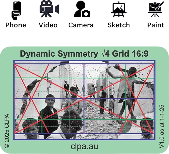 CLPA Dynamic Symmetry Viewfinder Set: Harmonic Armature, and Dynamic Symmetry Root 2, Root 3 and Root 4 for Art, Photography, & Video