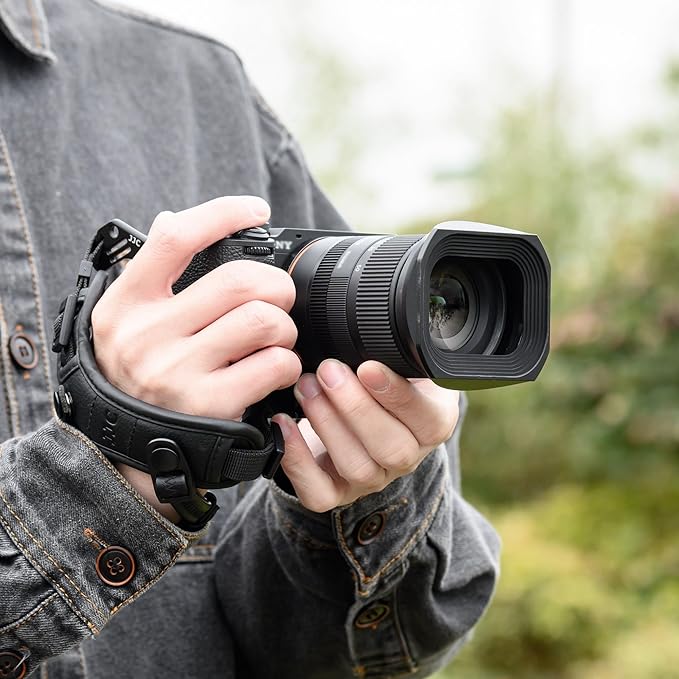 JJC Metal Square Lens Hood Shade for Sigma 18-50mm f/2.8 DC DN Contemporary Lens, Replaces Sigma LH-582-02 Lens Hood, with Protective Hood Cap, Not Affect The Use of 55mm Filter