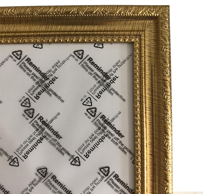 BESCRCL 16x20 Picture Frame Gold, Frames for Wall Display, Rustic Vintage Photo Frame with Shatterproof Crystal Acrylic, 4 Pack