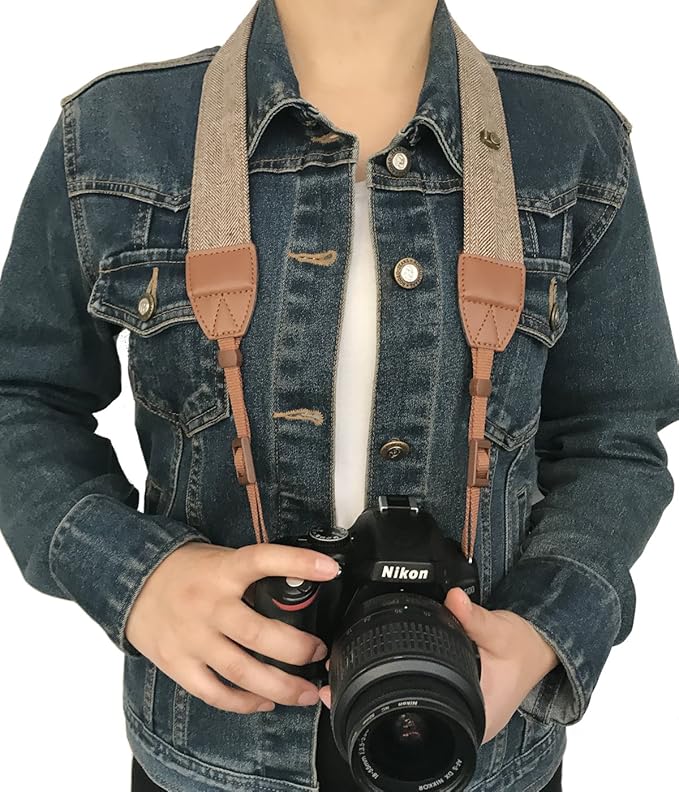 Alled Camera Strap Neck, Adjustable Vintage Soft Camera Straps Shoulder Belt for Women/Men,Camera Strap for Nikon/Canon/Sony/Olympus/Samsung/Pentax ETC DSLR/SLR