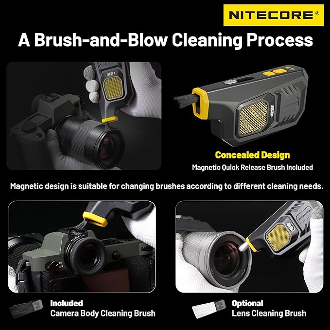 NITECORE BB21 Electronic Photography Air Blower Camera Cleaning Kit with NITECORE Tag