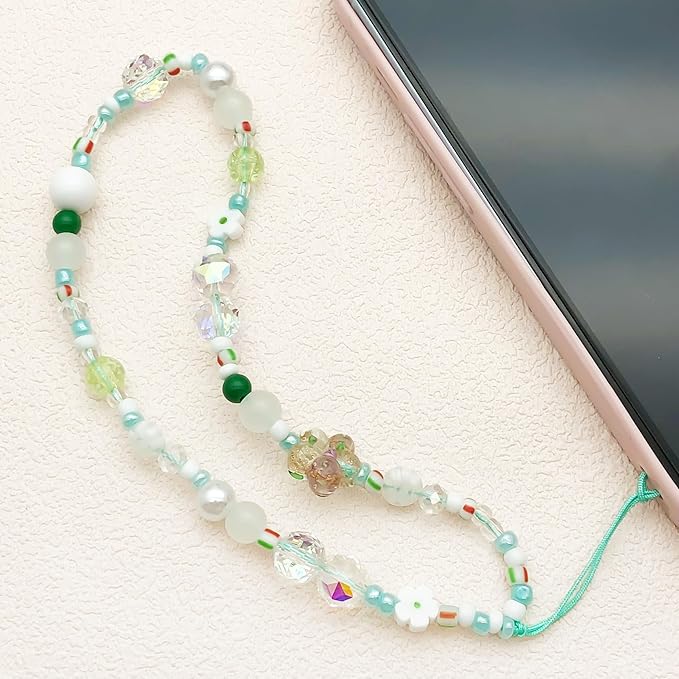 Beaded Camera Wrist Strap Cute Digital Camera Charm Lanyard Phone Chain Keychain Beaded Phone Lanyard Bag Charm