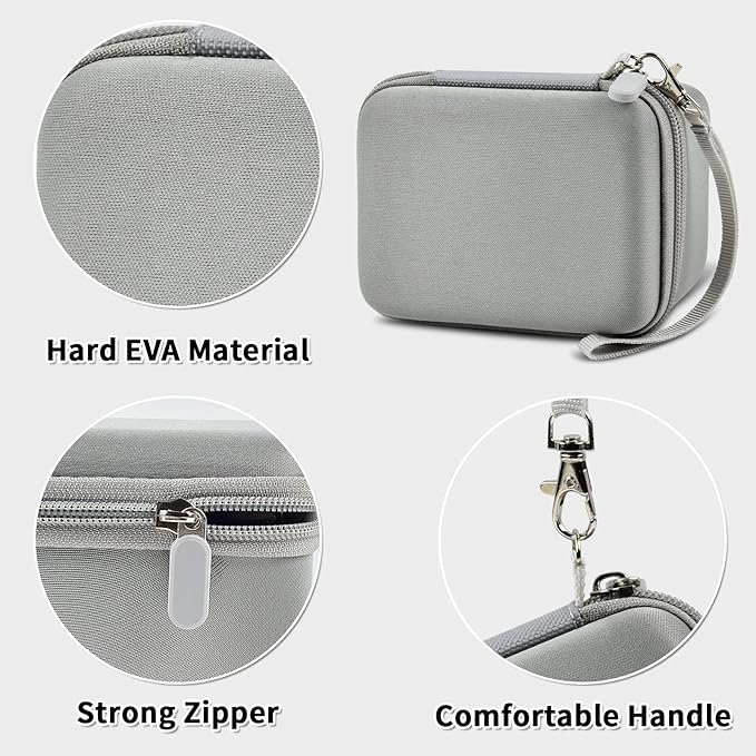 Vlogging Camera Case Compatible with for Duluvulu/for VJIANGER/for JGIPL/for TEBNGIHNM 4K Digital Cameras for Youtube. Vlog Camera Carrying Storage for Lens, Cable and Other Accessories - Grey