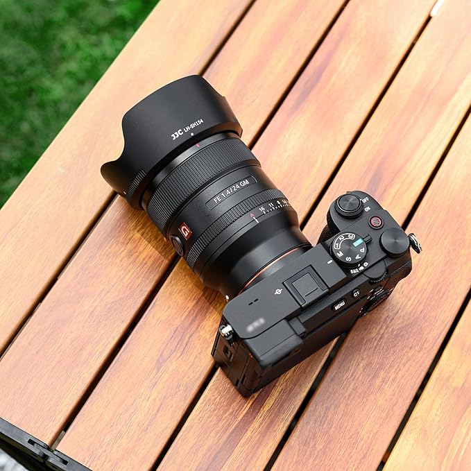 JJC ALC-SH154 Bayonet Reversible Lens Hood Shade for Sony FE 24mm f/1.4 GM Lens SEL24F14GM, Replaces Sony ALC-SH154 Lens Hood, Allows to Attach 67mm Filter & Lens Cap, No Vignetting