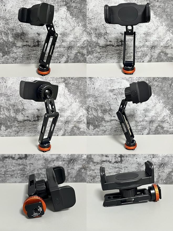 Magnetic Phone Holder with Cold Shoe Mount, Quick-Release Clamp Extension Rod, 1/4" Screw for Camera Field Monitor, Vlogging and Filmmaking Video Rig