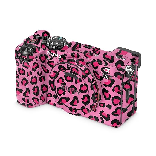Camera Skin Compatible with Sony Alpha 7CR Camera (2023) - Pink Leopard - Premium 3M Vinyl Protective Wrap Decal Cover - Easy to Apply | Crafted in The USA by MightySkins