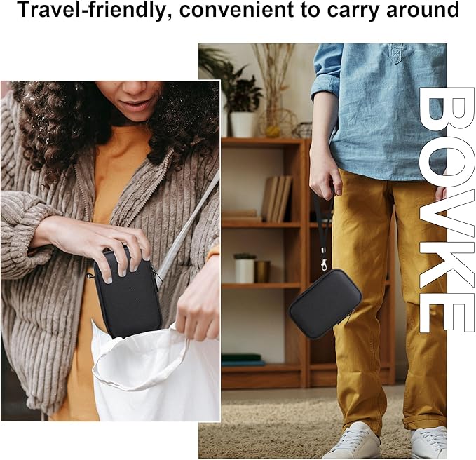 BOVKE Travel Case for Canon PowerShot V1 Hybrid Digital Camera, Canon V1 Video Vlogging Protective Storage Holder Bag with Extra Space for Cables, Battery, SD Cards, Black