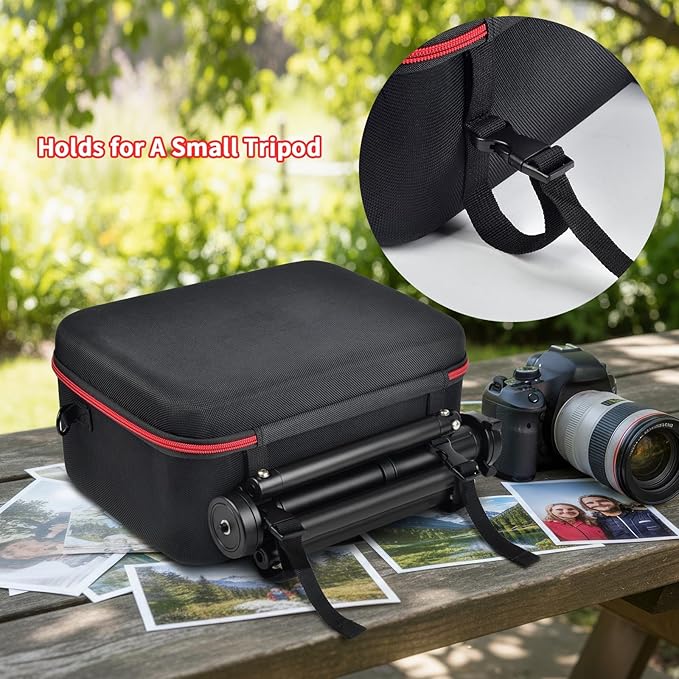 Camera Case for Canon EOS Rebel T7/R50/R6 Mark II/R100, for Sony Alpha 7 IV/ ZV-E10/ A6400/ A6700/A6100, for Nikon D7500 DSLR SLR Cameras, Bag for Lens/ Battery/ Tripod, with Shoulder Strap - Box Only