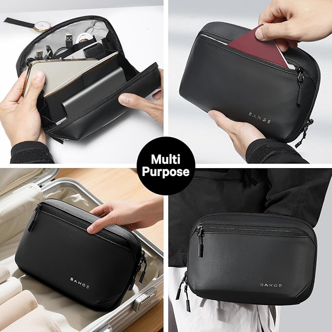 BANGE Clutch Bag,Belt Bag with Adjustable Belt, Main Zippered Pocket for Travel Walking Running Hiking Cycling