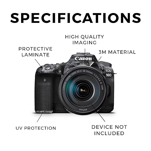 Glossy Glitter Camera Skin Compatible with Canon EOS 90D Camera (2019) - Digital Camo - Premium 3M Vinyl Protective Wrap Decal Cover - Easy to Apply | Crafted in The USA by MightySkins