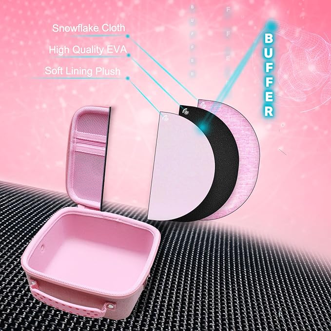 XANAD Hard Camera Case Bag Compatible with Canon EOS Rebel T7/ T100/ R50/ R50 V/RP/ R8/ R6 Mark II/ R7/ R10 DSLR Mirrorless Cameras, for Canon Sony Kodak Panasonic Nikon DSLR Mirrorless Camera, Pink