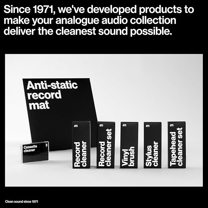 AM Record Cleaner Brush, Ultra Fine Carbon Fibre, Record Anti-Static for Music Lovers, Lifts Dust & Reduces Friction, Record Cleaning Must Have