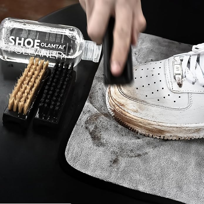 Shoe Cleaner Kit for Sneaker, Cleaning Kit, Sneaker 10Oz with 3 Brush & Microfiber Towel Included, Shoe, Suede, Boot, Canvas, PU, Fabric, etc,Clear,(Madala-SC-210201)