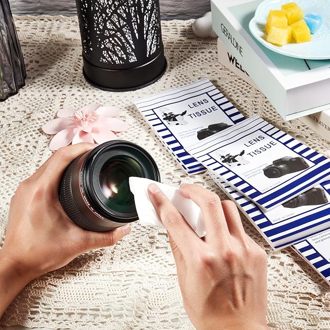 Outus 1000 Pcs Lens Cleaning Paper Tissue and 2 Double Sided Cleaning Cloth-Lens Cleaning Paper for Camera Lenses, Microscopes, Computer Screens, Magnifiers, Glasses