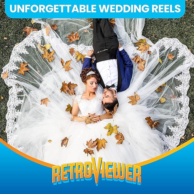 Custom Viewfinder Reel Plus RetroViewer - for Kids, & Adults, Classic Toys, Slide Viewer, Retro, Vintage, May Work in Old Toys (Red)