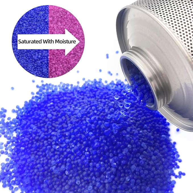 800 Gram Gun Safe Dehumidifier, 6 Pack of 1.77 LBS Rechargeable Dehumidifier Blue to Pink Silica Gel Desiccant Moisture Absorbers, Dehumidifiers for Room, Bedroom, Safe, Closet, Bathroom, Car
