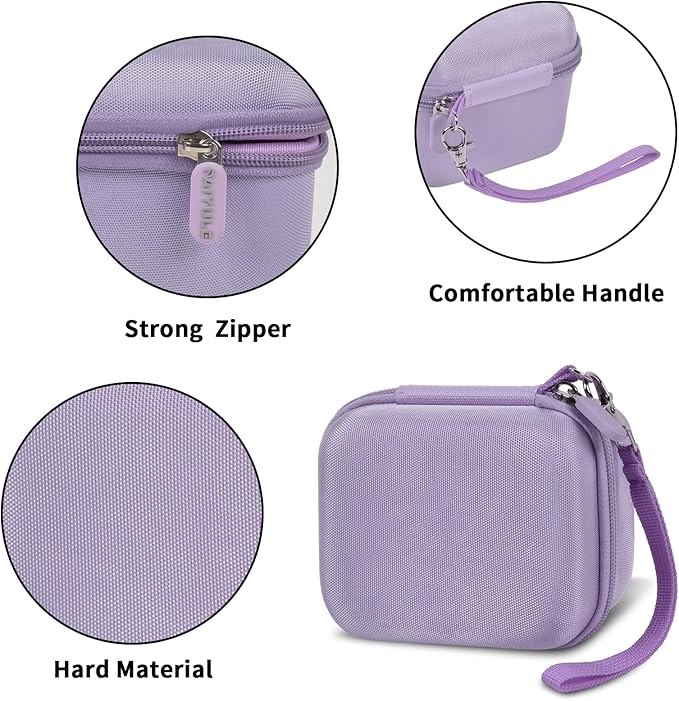 ANKHOH Case for Dylanto/for DUDUDRAGON/for Yehtta/for Gofunly/for LETSHAH Kids Camera Instant Print, 1080P Kid Camera Storage Organizer Gifts Bag for Printing Paper and Toy Accessories,Purple-Only Box