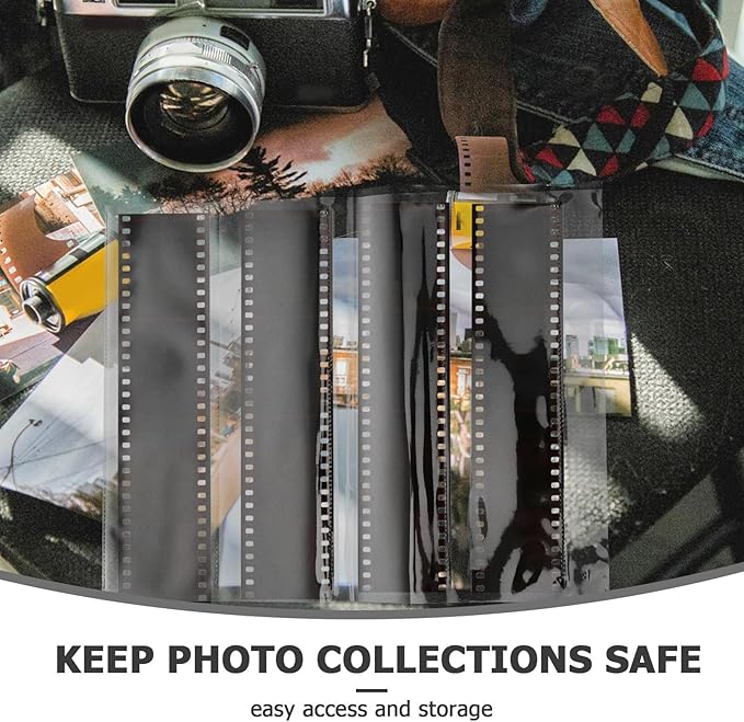10pcs Archival Photo Sleeves Negative Film Protectors Waterproof Dustproof Document Bags for Photographers Film Storage and Collection