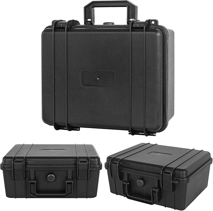 ITHWIU Protective Hard Case Shockproof Water-resistant with Customized DIY Foam Insert fit for Camera, etc, 11 X 9.5 X 5-Inch
