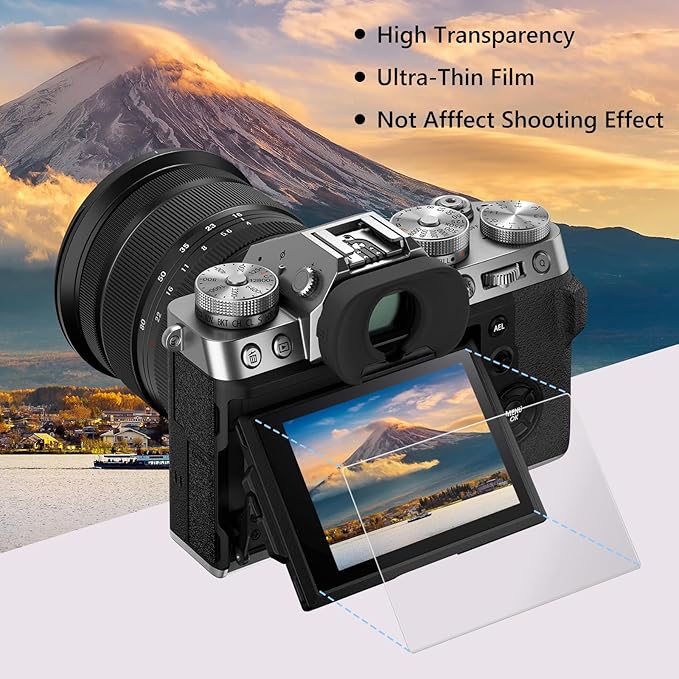 kinokoo Tempered Glass Film for Leica D-LUX6/D-LUX5 Crystal Clear Film Leica D-LUX6 D-LUX5 Screen Protector Bubble-free/Anti-scratch(2 pack)