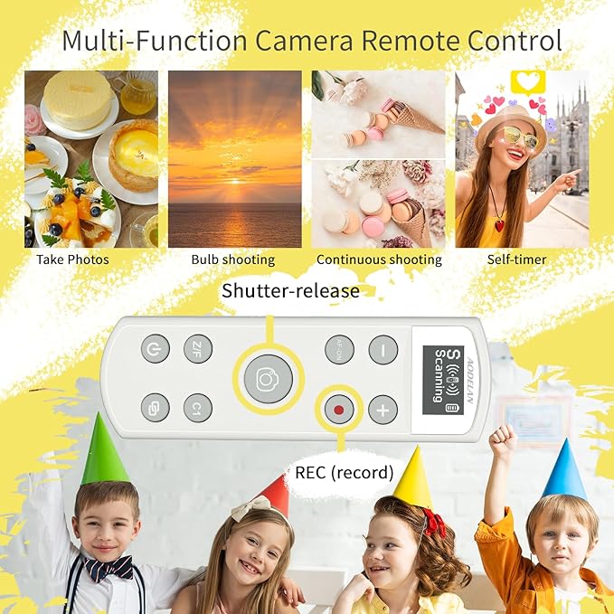 Remote Control for Sony Camera,USB-C Rechargeable Wireless Shutter Release with OLED Screen for ZV-1, ZV-E10,ZV-1F, A6100, A6400, A6700,A7IV,RX100 VII,A9,A9 II,Replace RMT-P1BT (White)