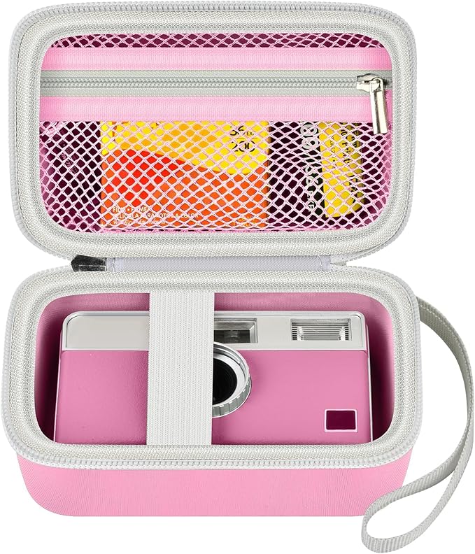 Grapsa Digital Camera Case Compatible with KODAK EKTAR H35 H35N Half Frame Film Camera, Storage Holder Organizer for Kodak Ultra F9 M35 M38 Paper Shoot kamera, 35mm Film Rolls (Box Only) -Pink