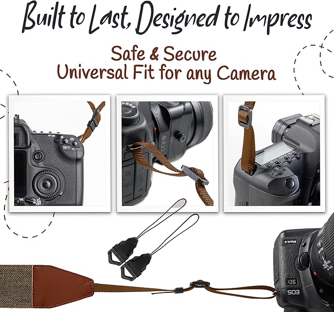Art Tribute Camera Strap for All DSLR and Mirrorless Cameras. Photographers Strap Neck, Shoulder & Crossbody Camera Strap