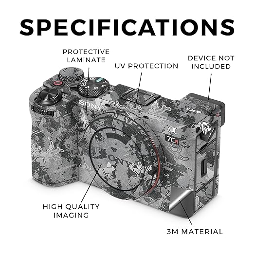 Glossy Glitter Camera Skin Compatible with Sony Alpha 7CR Camera (2023) - Viper Urban - Premium 3M Vinyl Protective Wrap Decal Cover - Easy to Apply | Crafted in The USA by MightySkins