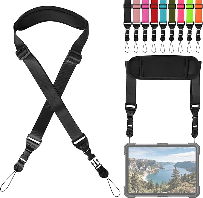 Padded iPad Binocular Camera Shoulder Strap, Nylon Neck Lanyard Strap for Tablet Case Crossbody Laptop Luggage Bag
