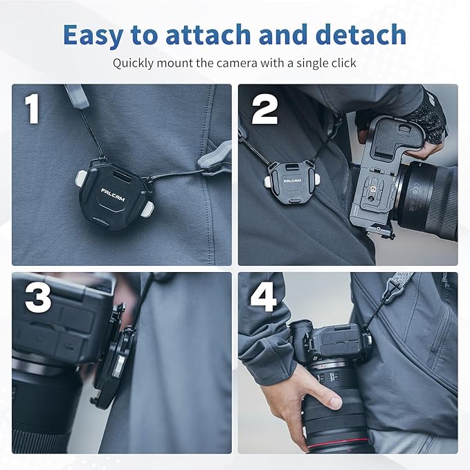 FALCAM F38 Camera Strap Quick Release Kit, Camera Holder for Neck/Shoulder Strap, Plate and Base
