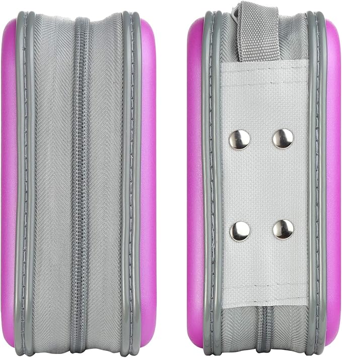 Alavisxf Purple 48 Capacity Hard Plastic DVD Case with Zipper - Portable Disc Wallet Bag for Car, Home, Travel