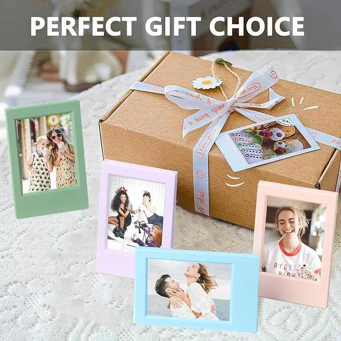 CAIYOULE Mini Picture Frame for Instax Mini 12/11/EVO/SE/8/7+/99 3'' Film-Colorful for Polaroid 2.15x3.4 Photo Frame (10 Pack)