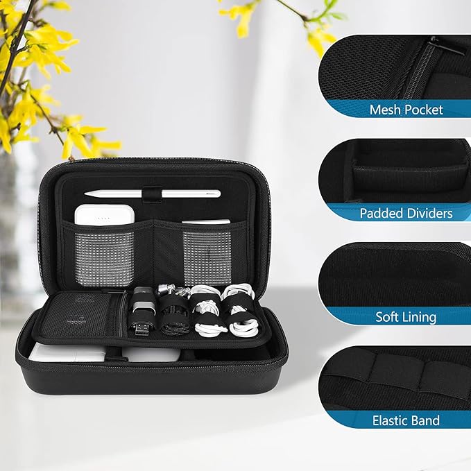 ProCase Hard Travel Electronic Organizer Case Bundle with Hard Carrying Case for 2025 SanDisk Extreme Pro Portable SSD