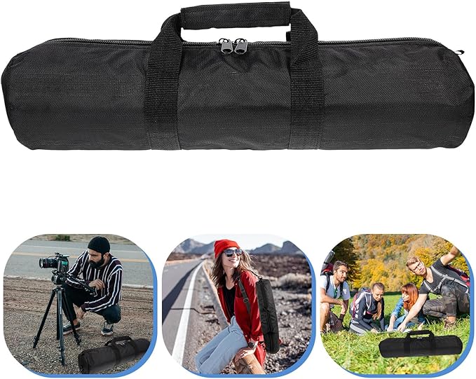Kisangel Thick Padded Tripod Carrying Case with Shoulder Strap, Waterproof Equipment Carry Bag for Photography, Mic Stand and Light Stand Storage, 55cm X 13cm for Travel and Outdoor Use