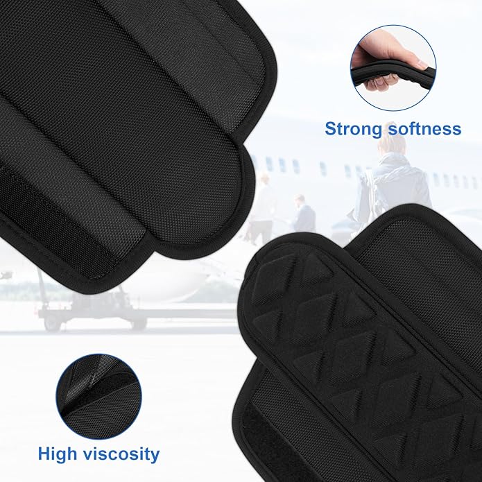 MOSISO Universal Shoulder Pad, Memory Foam Detachable Thick Replacement Breathable Shoulder Strap Pad with Thick Cushion for Laptop Messenger Crossbody Bag Luggage/Duffel/Camera, Black