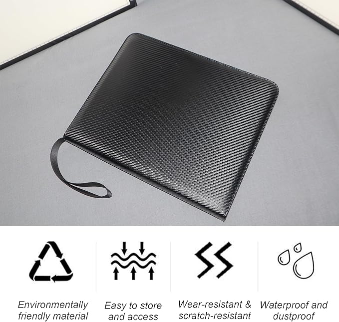 Acid-Free Archival Film Storage Box with 3-Ring Binder, Compatible with 135/35mm/120/4x5/8x10 Negative Pages, Dustproof Protector for Film Sleeves & Negatives
