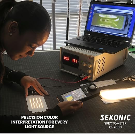 Sekonic C-7000 Spectrometer Spectrum Analyzer Bundle Kit - Portable Handheld Tool for Precision Color Control & Interpretation for Home, Designer's Firm, Engineering Lab & Industrial Use