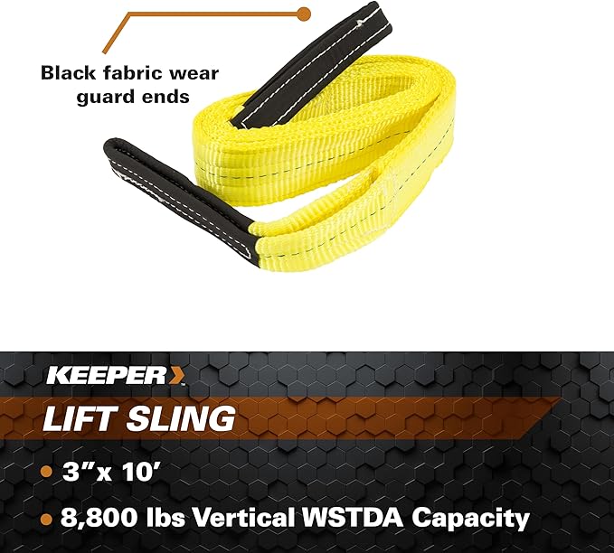 Keeper (02634 10' x 3" Lift Sling, 2 Ply