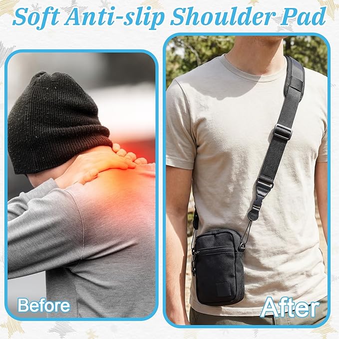 Binocular Strap Camera Shoulder Strap with Pad, 2 Sets of Quick Release Buckles, Shoulder Straps with Pad, Adjustable Between 39" to 63", Replacement Comfortable Neck Lanyard for Camera, Luggage Bag