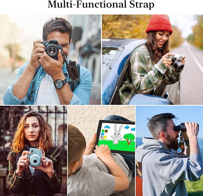 Yuenoks Camera Strap with Quick Release Buckles, Adjustable Camera Neck Strap 31.5-51 inch Shoulder Camera Strap Compatible with Nikon Canon Sony Olympus DSLR Camera-Brown