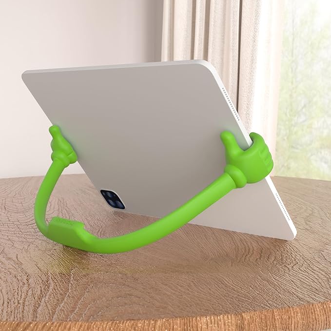 Honsky Adjustable Tablet Stand, Portable Phone Holder for Desk Bed - Multi-Angle Drawing Stand Compatible with All Tablets (Green)