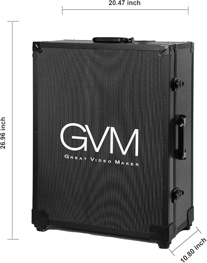 GVM Teleprompter Kit for Digital Cameras/camcorders Portable 18.5'' Teleprompter Kit with Remote Control & App,with 18.5" Android All-in-One Monitor and Carry Case