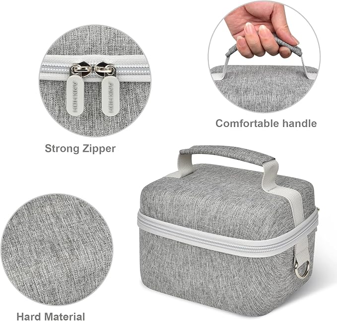ANKHOH Vlogging Camera Case for Duluvulu/for Zostuic/for YIGLLO/for Gavonde/for Canon/for Kodak Pixpro Digital 4K 5K Camera Carrying Travel Bag for SD Cards, Accessories(Box Only)(Grey)