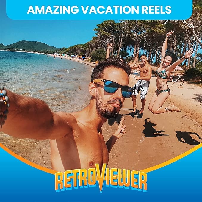 Custom Viewfinder Reel Plus RetroViewer - for Kids, & Adults, Classic Toys, Slide Viewer, Retro, Vintage, May Work in Old Toys (Red)