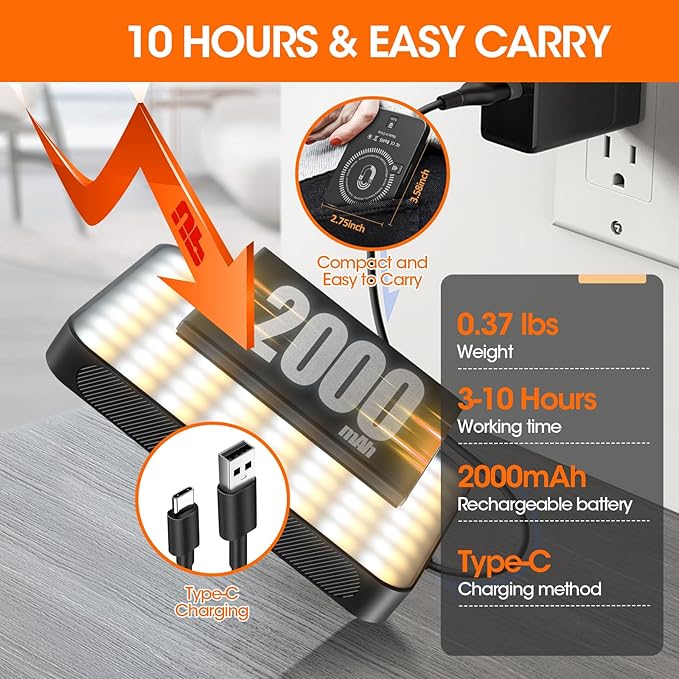 Magnetic Selfie Light, Portable Phone Clip, 6 oz, Rechargeable Ring Light for iPhone, Laptop, Camera, 10-Hour Working, 3 Light Modes for TikTok, Instagram, Vlog, Video Recording