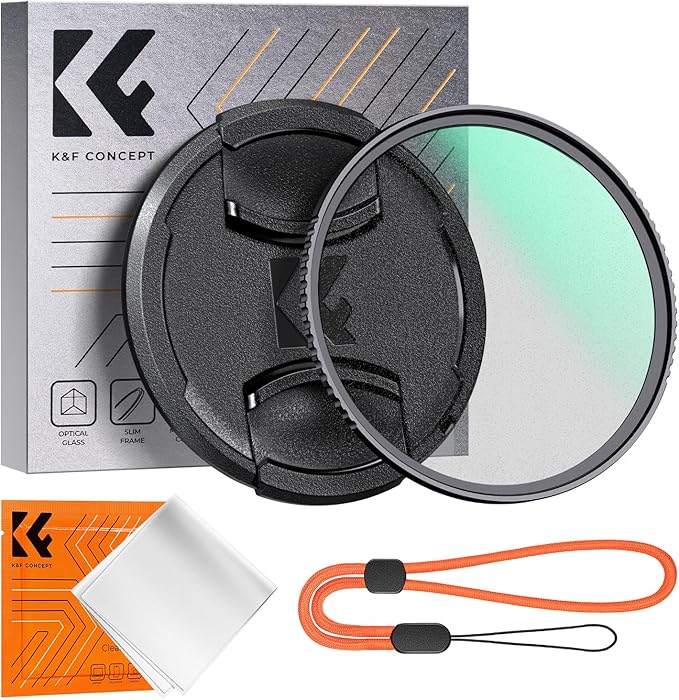 K&F CONCEPT 52mm Black Diffusion 1/4 Filter + Lens Cap, Mist Cinematic Effect Filter with 18 Multi-Layer Coatings for Video/Vlog/Portrait Photography (K-Series)