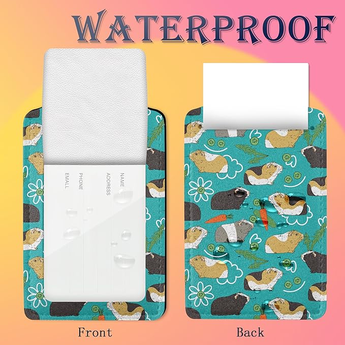 Luggage Tags for suitcases,2 Pack Cute Guinea Pig Luggage Tag,Leather Stainless Steel Loop Label Tag for Women Men Girls Travel Bag Suitcase