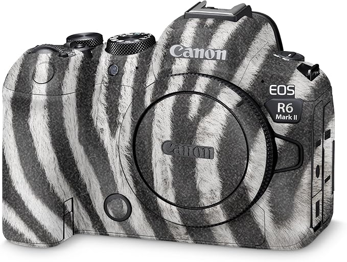 Glossy Glitter Camera Skin Compatible with Canon EOS R6 Mark II Camera (2022) - Grunge Purple - Premium 3M Vinyl Protective Wrap Decal Cover - Easy to Apply | Crafted in The USA by MightySkins